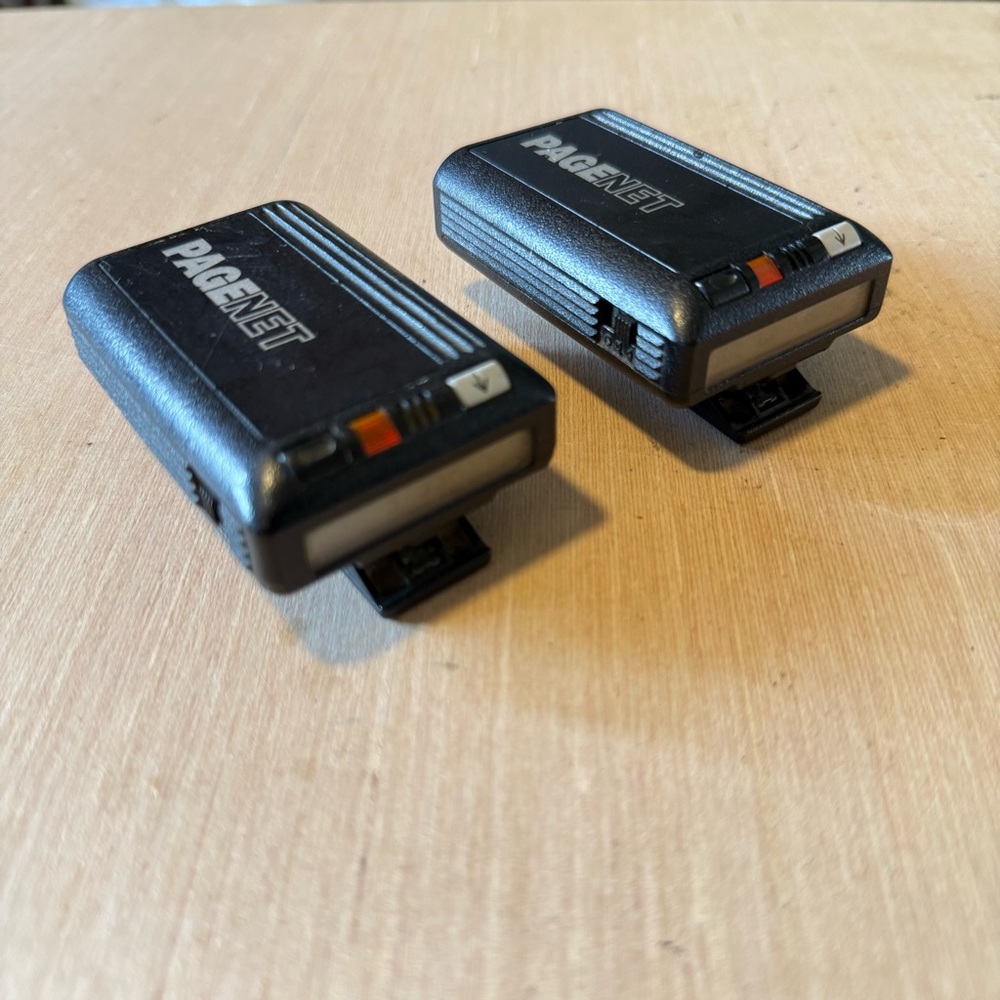 2-Vintage Motorola PageNet Pager Black Tested Working Buy As Is Read Info Blw!